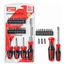 Jogo Chaves De Fenda E Bits 23 Peças Kit Ferramentas