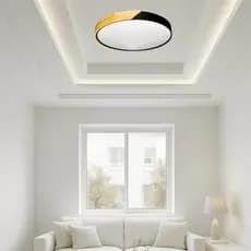 Plafon Led Sobrepor 42w 40cm Redondo Madeira