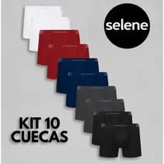 Kit 10 Cueca Boxer Microfibra Selene Kit Cueca Box Poliamida Sem Costura Cueca Masculina Premium