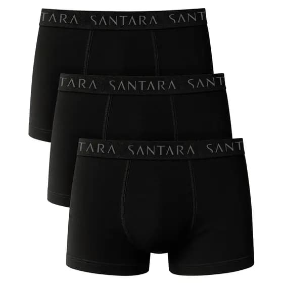 Kit com 3 Cuecas Boxer Algodão Egípcio Premium Kit Cueca Box Adulto Cueca Masculina Santara