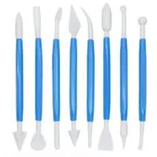 Kit 8 Estecas Para Bolos Pasta Americana Biscuit Sem Rebarba
