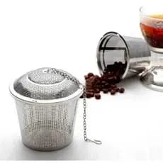 Infusor Chá Cesta Inox C/ Corrente Reforçado 4,5 X 4 Cm