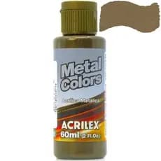 Tinta Acrílica Metal Colors Ouro Negro 644 - Acabamento Metálico - Indicada para madeira, cerâmica, gesso, isopor, couro