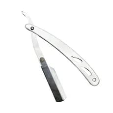 Navalha Navalhete Cromada Inox Profissional Para Cabelo Acabamento