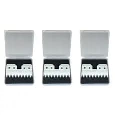 Kit 3 Lâminas Cerâmicas 18 Dentes Compatível Oster Andis Wahl 3F 4F 7F 10 Para Tosa Pet