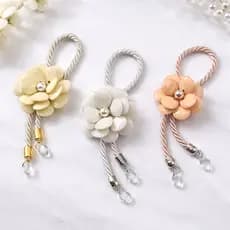 Pingente Decorativo Cordão com Flor Luxo - 1 Peça