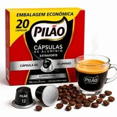 Cápsulas de Café Pilão Extraforte Intensidade 12 - Compatível com Nespresso Kit 200 Unid.