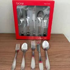 Kit 30 Talheres Faqueiro 100% Inox Garfo Faca Colher Premium Cozinha Talher Qualidade Resistente