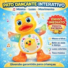 Brinquedo Pato Patinho Dançante Musical Dança, Anda, Mexe, com Luz E Som