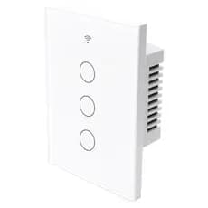 Interruptor Inteligente Com 3 Botões Touch Coibeu Wi-Fi Comando de Voz