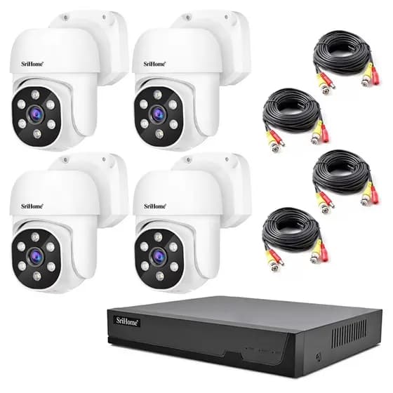 Kit XVR Com 4 Câmeras Cabo Coaxial Fullcolor a Prova D'água Wi-Fi