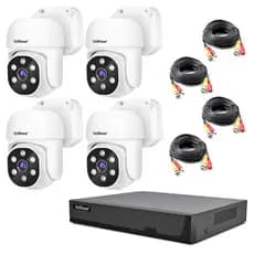 Kit XVR Com 4 Câmeras Cabo Coaxial Fullcolor a Prova D'água Wi-Fi
