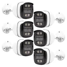 Kit 6 Câmeras De Segurança 1080p Visão Noturna Colorida Full HD Para Casa e Comércio