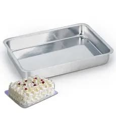 Assadeira Retangular Alta N1 2,2 L Pequena 26,5 x 17,8 x 4,6 cm Alumínio Continental Forma Tabuleiro Travessa