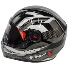 Capacete Moto Fw3 Gtx Fox Grafite Oculos Interno Top