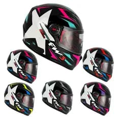 Capacete Lançamento FW3 GTX STAR Integral Fechado Viseira Cristal Óculos Escuros Interno Proteção UV Cores Brilho