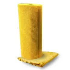 Kers Roll Toalha De Microfibra Amarela Em Rolo 200 Gsm 30x30cm 50 Unidades