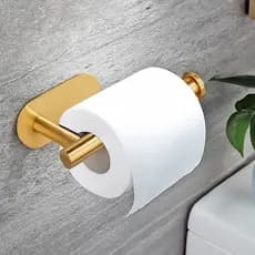 Suporte de Banheiro Dourado Escovado Aço Inox Suporte de Papel Barra de Toalha Acessório de Banheiro Cabide de Roupão