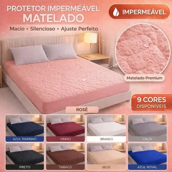Protetor Para Colchão Com Elástico em Toda Volta 100% Impermeavel Matelado