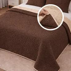 Cobre Leito Matelado 3 Pcs Ultrassônico Dupla Face 100% Poliéster