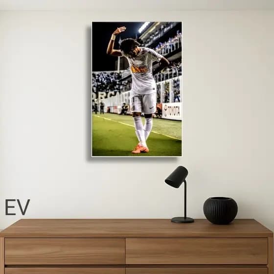 Quadro decorativo Neymar Santos libertadores 2012 futebol alta qualidade
