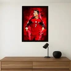 Quadro decorativo jogador de futebol Cristiano Ronaldo no Portugal