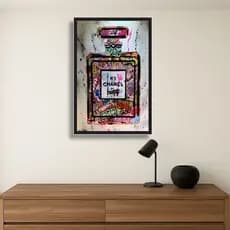 Quadro decorativo perfume 1 peça 60x40 para decoração do ambiente