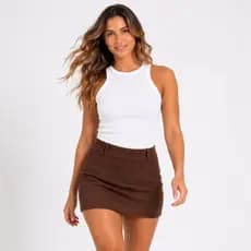 Regata Básica Feminina Branca Ribana Premium Gola Alta Canelada Algodão P M G GG G1 G2