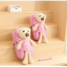 Estojo Escolar/ Porta Objeto/ Estojo Ursinho/ Estojo Menina/ Infantil