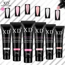 Polygel XD Nude LED UV Profissional 15g F1 Alongamento Unhas de Gel Poly Gel