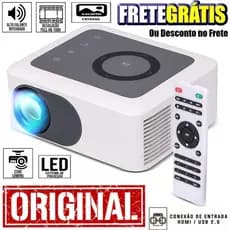 Projetor Digital de Led Espelhamento 1080p HD 4k Hdmi Usb AV Datashow Portátil Retroprojetor Tv Futebol Home Show Bivolt