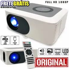Projetor Imagem Full Hd Hdmi 1080p Multimídia Led Espelhamento Datashow Filme Tv Cinema Escola Eventos Pc Notebook Usb