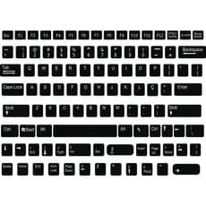 Adesivos português etiquetas para teclado pc notebook com teclas apagadas