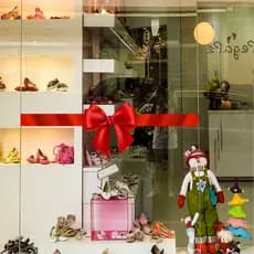 Adesivo Vitrine Laço de Natal
