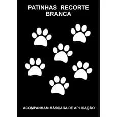 Adesivo Recorte Patinhas Pegada Branca 100 unidades  3,5 cm