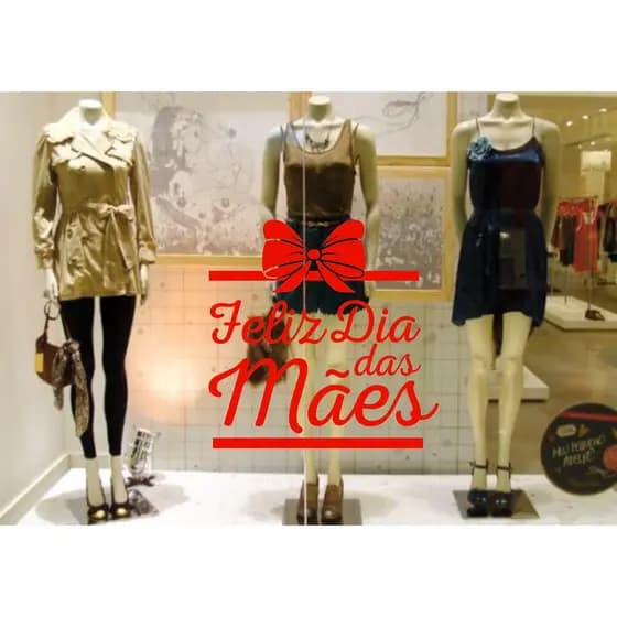 Adesivo Vitrine Decorativo Loja Dia das Mães