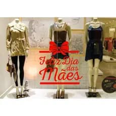 Adesivo Vitrine Decorativo Loja Dia das Mães