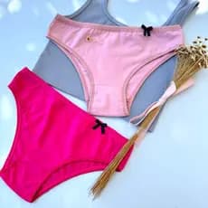 O kit de 5 Calcinhas tanga menina Moça em 100% Algodão