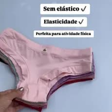 Kit com 5 Calcinhas Adulta Sem Elástico em Poliamida Premium