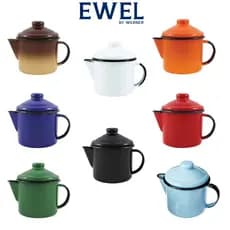 Bule p/ Chá Leiteira Esmaltado Ágata Cores 600ml Ewel Ágata