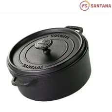 Caçarola Cocotte 24 Cm Forno Holandês Ferro Fundido Santana