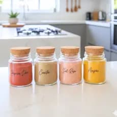 Kit Potes de Tempero 240ml + Cartela de Temperos com 28 Adesivos Opcional - Cozinha - Organização - Porta Condimentos