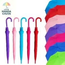 Guarda Chuva Infantil Liso Sombrinha para menino e menina automatico com apito Colorido