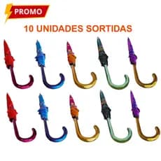 Kit Sombrinha Guarda-Chuva Automático Grande Feminino Estampado Florido Reforçado Elegante Sortidas