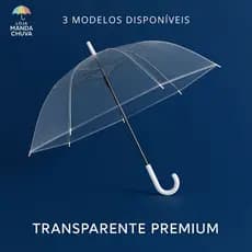 Guarda Chuva Sombrinha Transparente Automático Reforçado Bengala Grande Eventos Decoração Adulto Criança