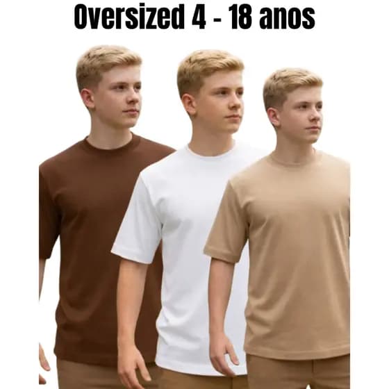 👕 Camisetas- Suedini Oversized 04 ao 18 anos -Conforto Premium & Estilo Street