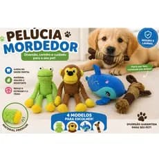 Mordedor Pelúcia Macaquinho Sapo Cachorro  Para Pet Brinquedo Cachorro