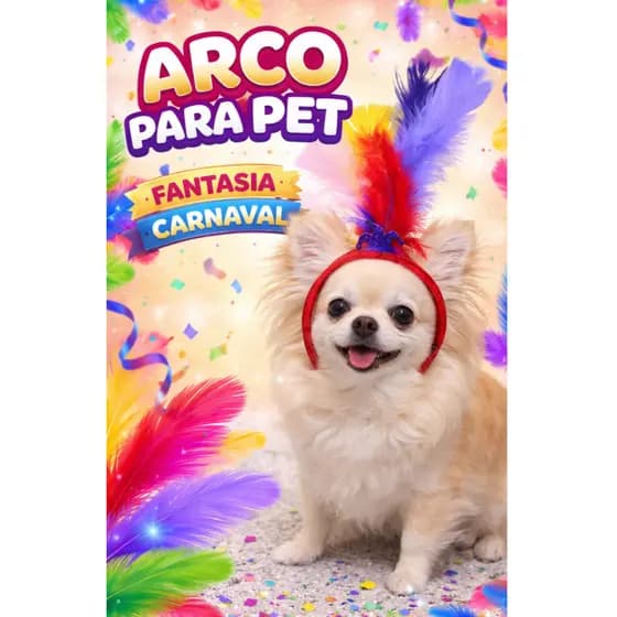 Arco Para Pet com Regulador Fantasia Carnaval
