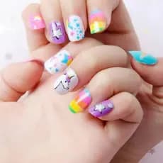 ✨ Brinquedo Infantil Meninas - Unhas Postiças Hello Mini Desenhos Aleatorias para Meninas