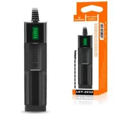 Carregador USB de Pilha AA, AAA, Bateria Recarregável LEHMOX - LEY 18650 16650 14500 Regulavel